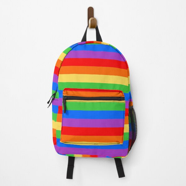 Vista previa del artículo con la obra «Patrón de rayas arco iris», diseñado y vendido por PridePositivity.