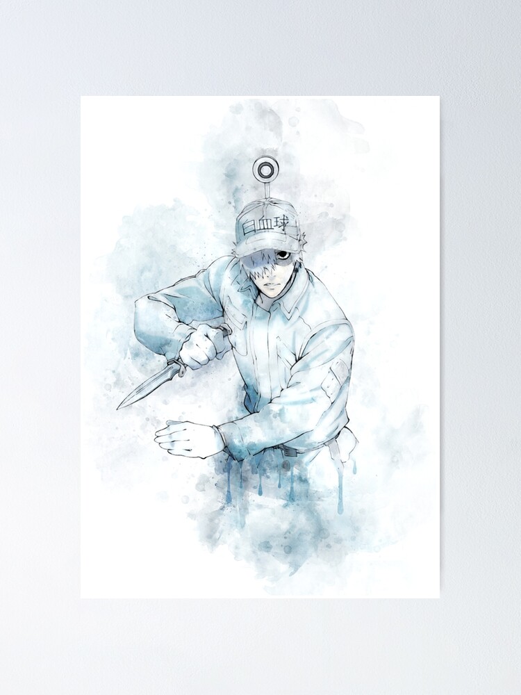 Hataraku Saibou Cells at Work - White Blood Cell  Poster for Sale by  CherylKato