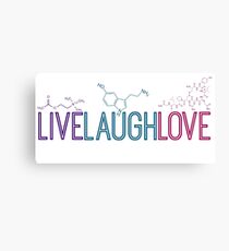 Live Laugh Love Molecules 2 Canvas Print