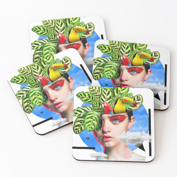 Item preview, Dreamy Woman Tropical Plants and Birds designed and sold by dehandre.