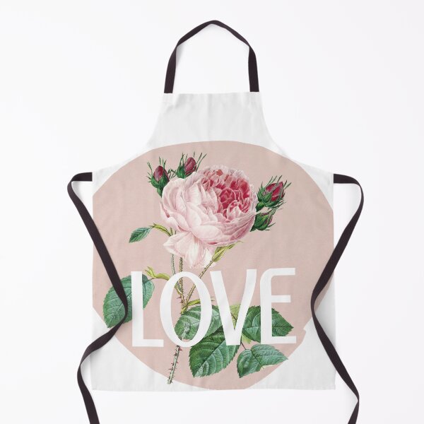 Item preview, White LOVE, Vintage Cabbage Roses designed and sold by JoyforU.