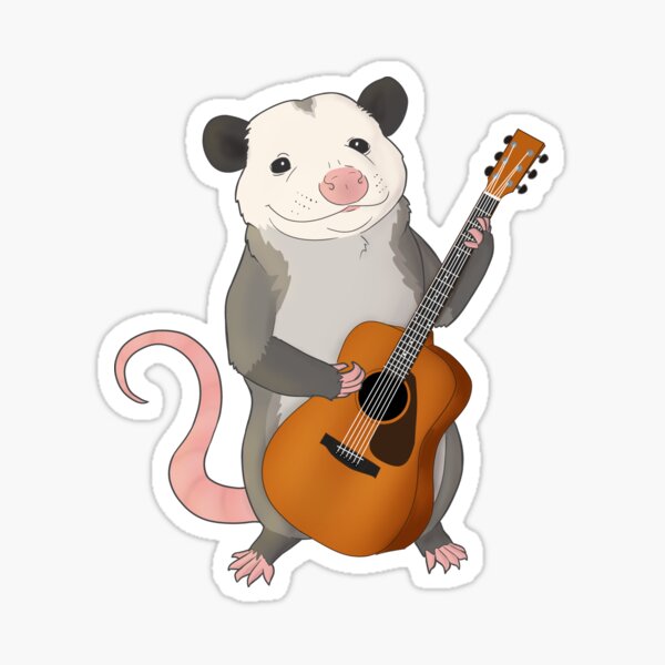 Possum Stickers Positive Stickers for Adults Cartoon Glass Small Object  Stickers Luggage Guitar Toddler Christmas Stickers