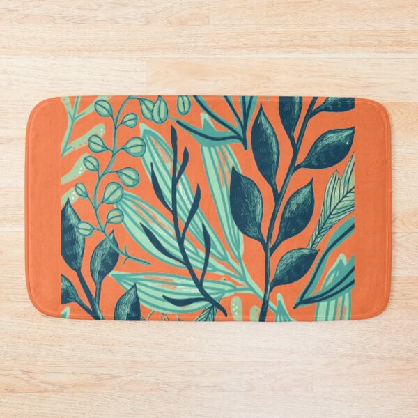 Item preview, Floral Leaves on Orange designed and sold by julset.