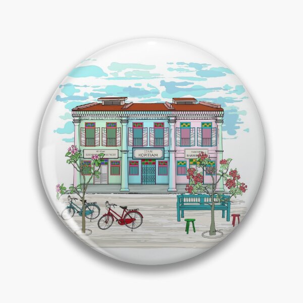 Item preview, PERANAKAN SHOPHOUSE White designed and sold by designsMM.