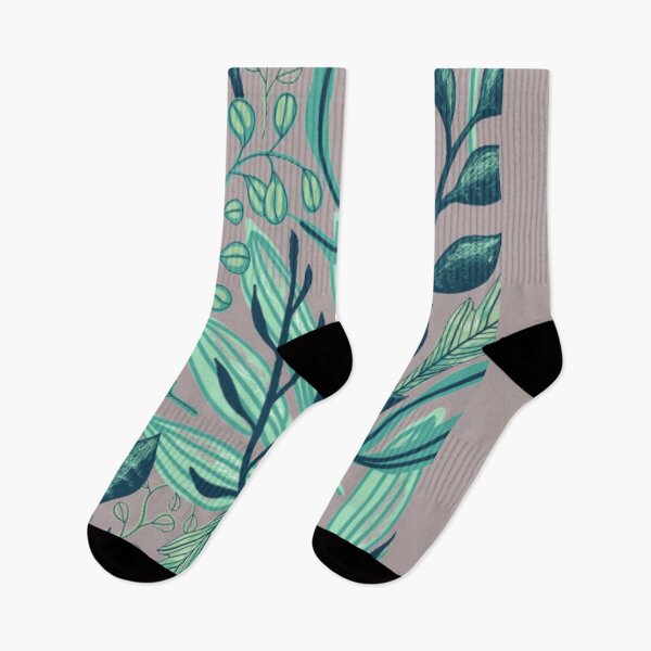 Item preview, Floral Leaves on Grey designed and sold by julset.