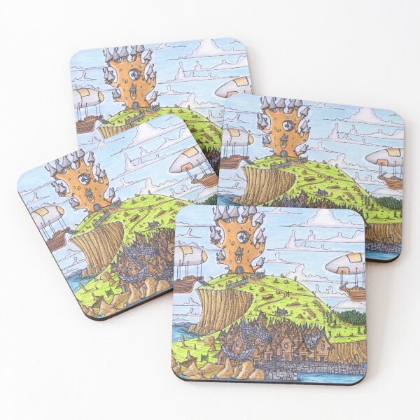 Item preview, Airships and town designed and sold by Toonacarbra Studio.