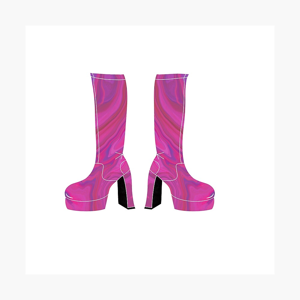 fuschia go go boots