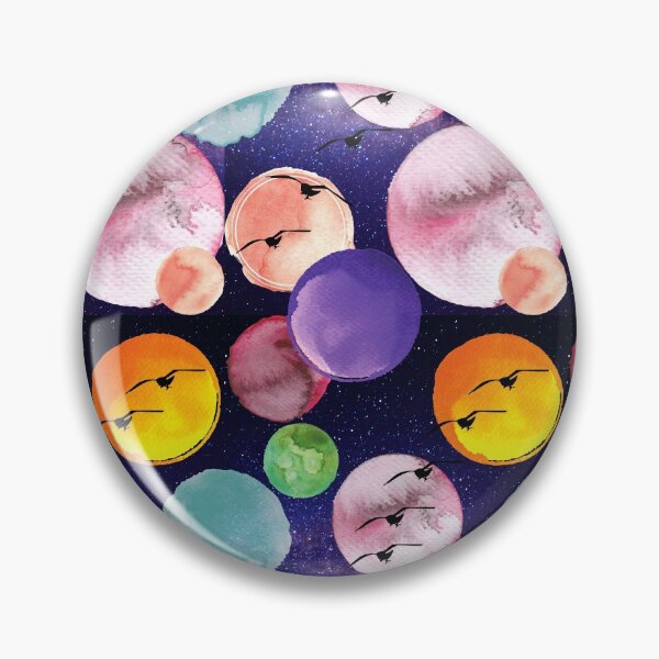 Item preview, Imaginary Planets, watercolor planets designed and sold by Mesti.