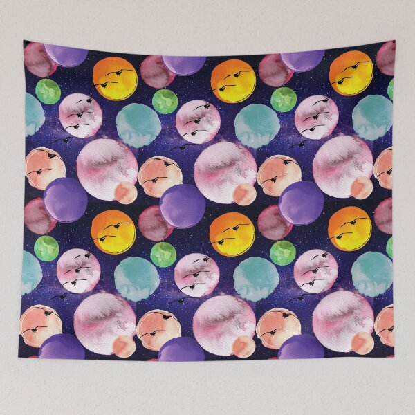 Item preview, Imaginary Planets, watercolor planets designed and sold by Mesti.