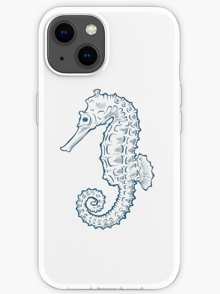 vocal Con rapidez Artificial Funda de iPhone «Seahorse caballo de mar naturaleza océano acuático  submarino vector. Dibujado a mano ilustración de grabado marino sobre fondo  blanco» de julkapulka | Redbubble