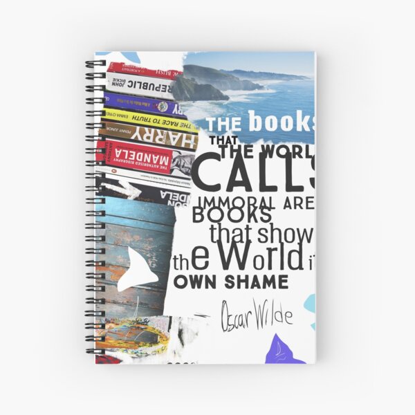 Oscar Wilde collage quote Spiral Notebook