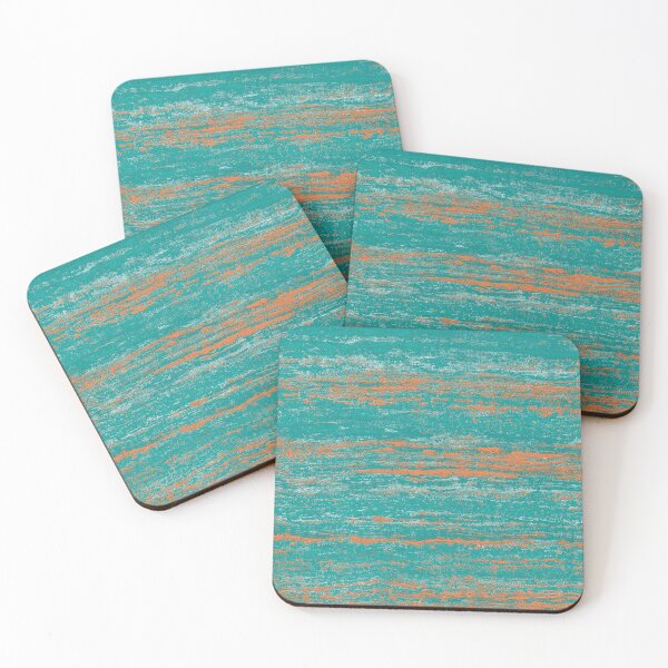 Item preview, Teal Orange Aqua Blue White Melange designed and sold by Delinda Graphic Studio.