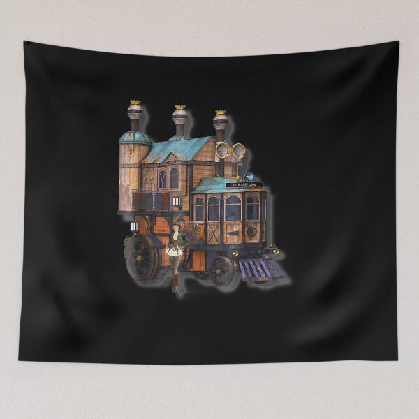 Item preview, Fantasy Steam Train Machine And Girl designed and sold by analopes994.