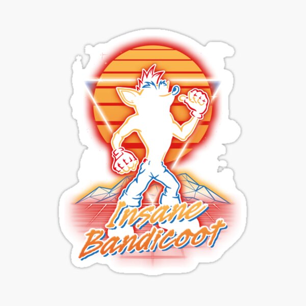 Retro Insane Bandicoot Sticker