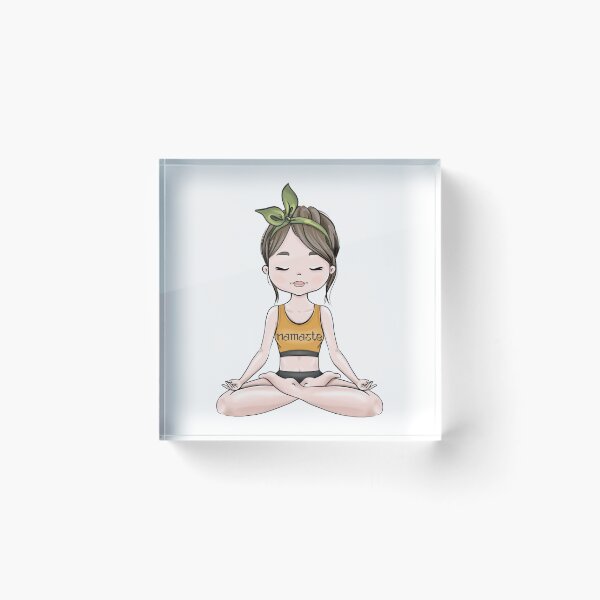 Item preview, Namaste Girls Illustration Inhale Exhale designed and sold by CreativeBu.