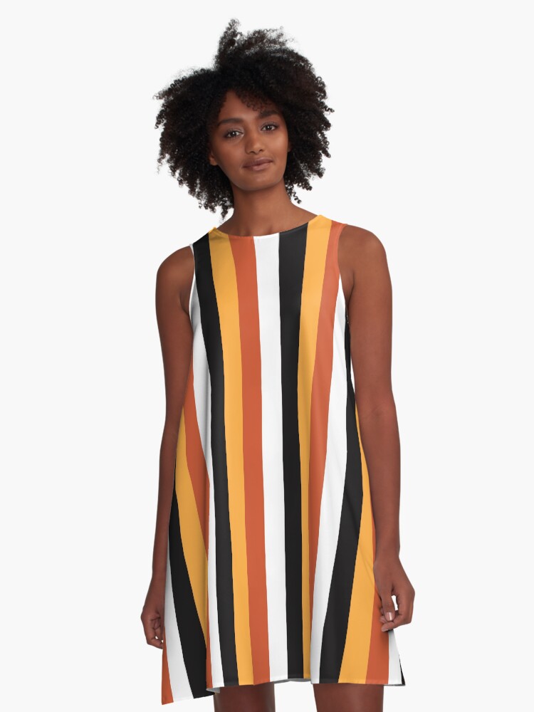 Multi colored shop vertical striped dress