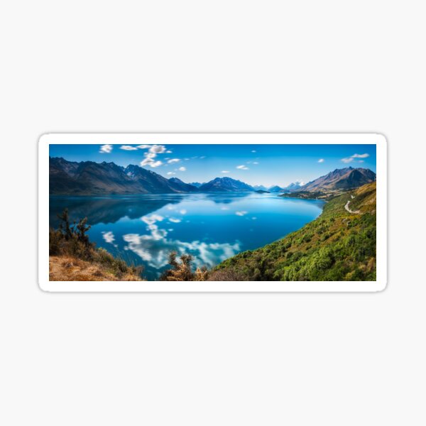 Stunning View from the scenic lookout at Lake Wakatipu Sticker