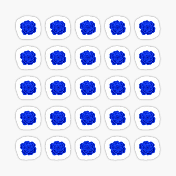 Dark Blue Rose Set Sticker