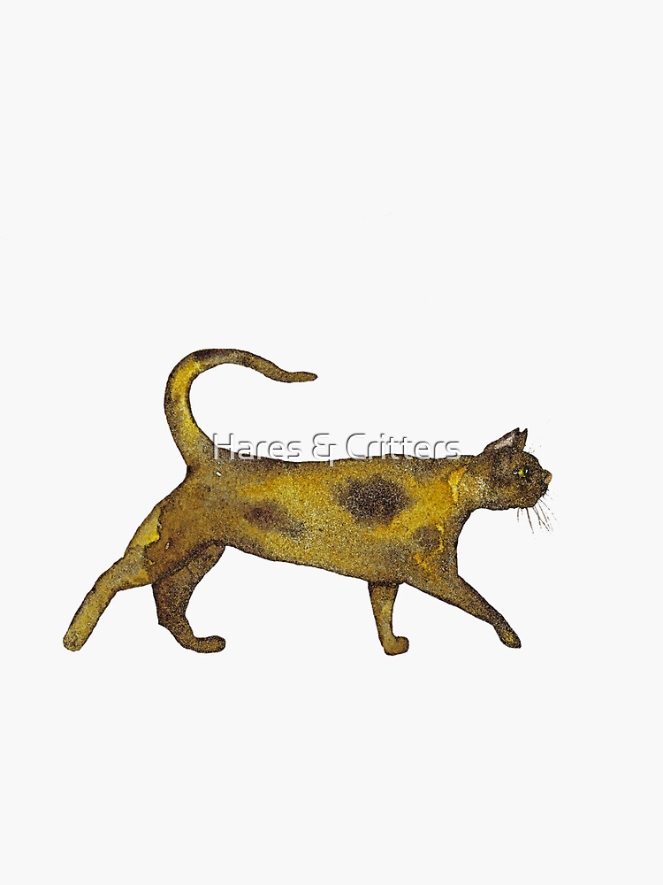 "STALKING CAT" Sticker for Sale by dbarker Redbubble