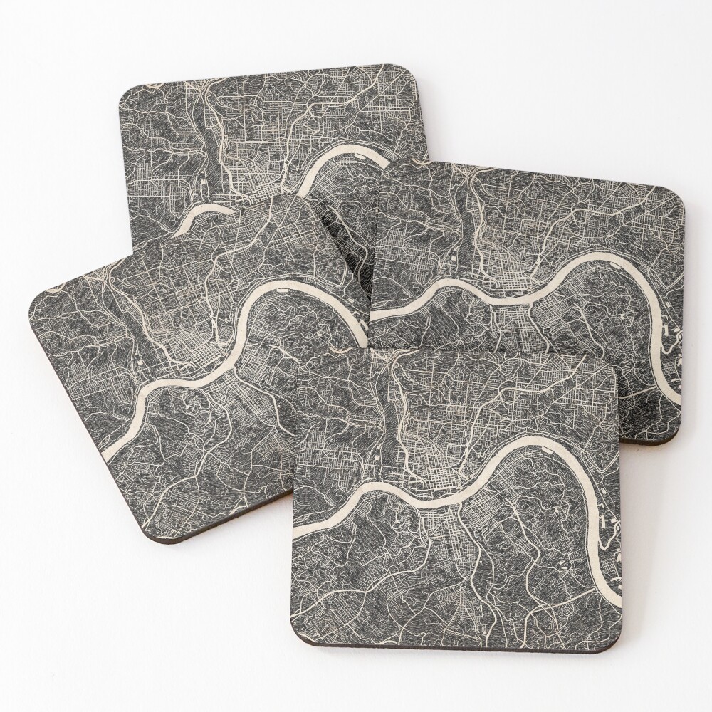 Item preview, Coasters (Set of 4) designed and sold by InkMaps.