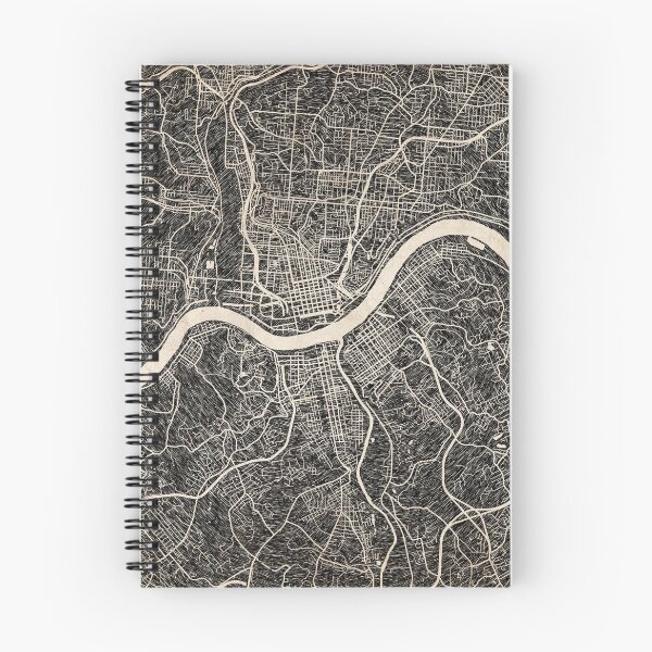 Item preview, CINCINNATI map Ohio Ink lines designed and sold by InkMaps.