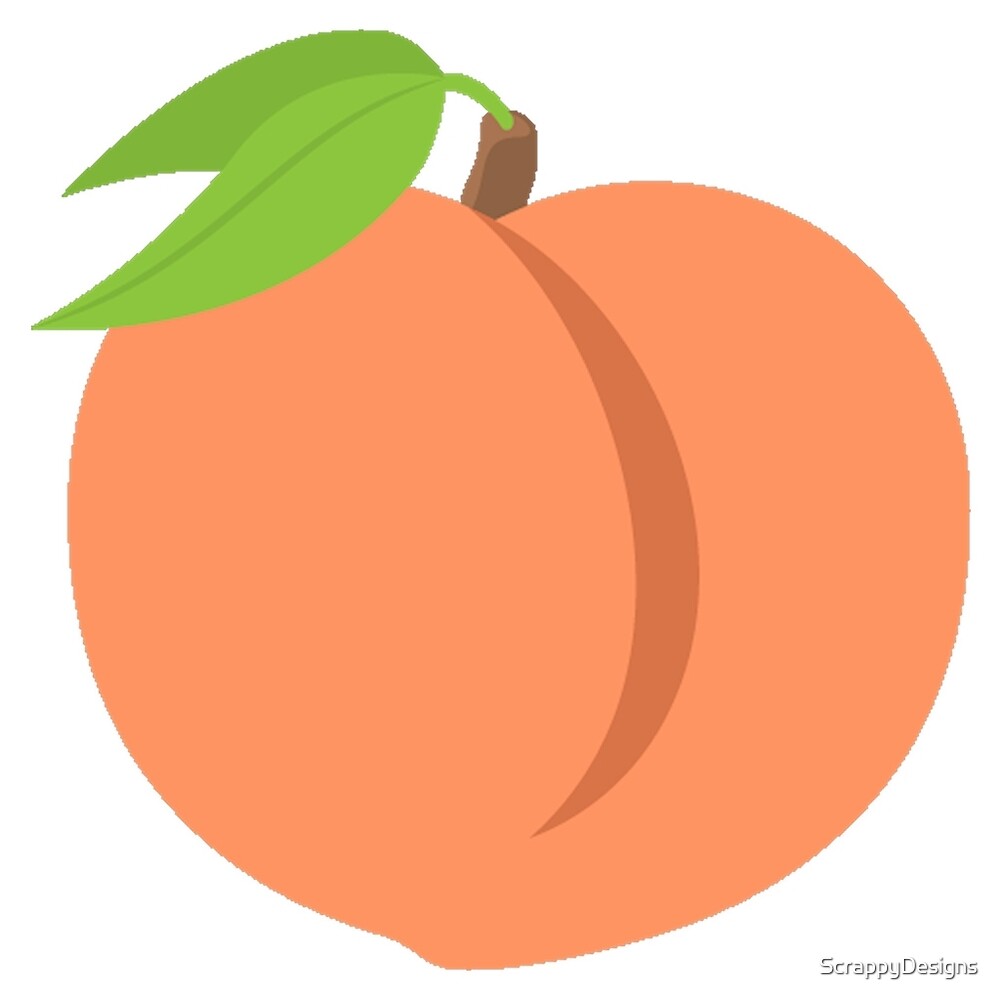 "Peach Emoji" by ScrappyDesigns Redbubble