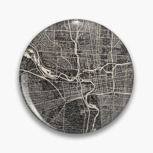 Item preview, COLUMBUS map Ohio Ink lines designed and sold by InkMaps.