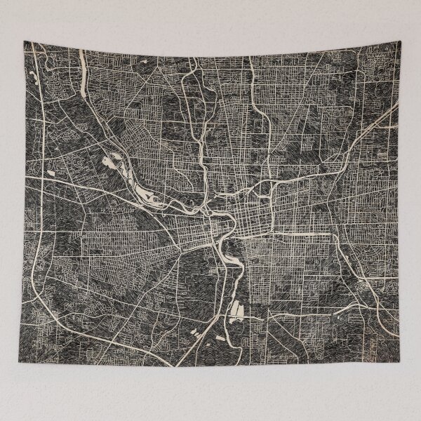 Item preview, COLUMBUS map Ohio Ink lines designed and sold by InkMaps.