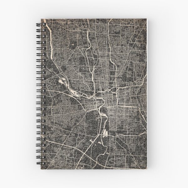 Item preview, COLUMBUS map Ohio Ink lines 2 designed and sold by InkMaps.