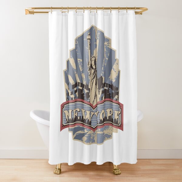 statue of liberty shower curtain