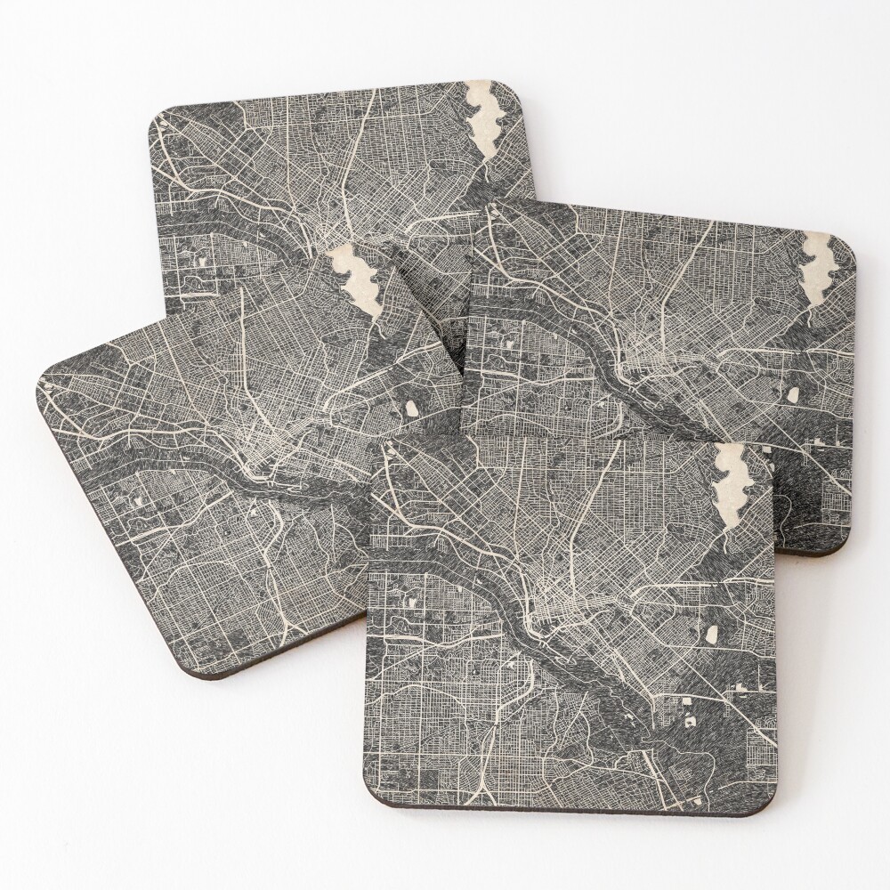 Item preview, Coasters (Set of 4) designed and sold by InkMaps.