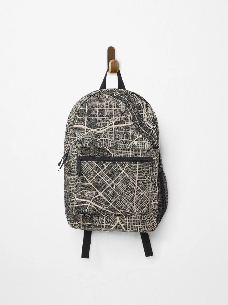 Thumbnail 1 of 3, Backpack, DALLAS map Texas Ink lines designed and sold by InkMaps.
