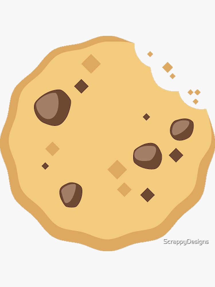 "Cookie emoji" Sticker for Sale by ScrappyDesigns Redbubble