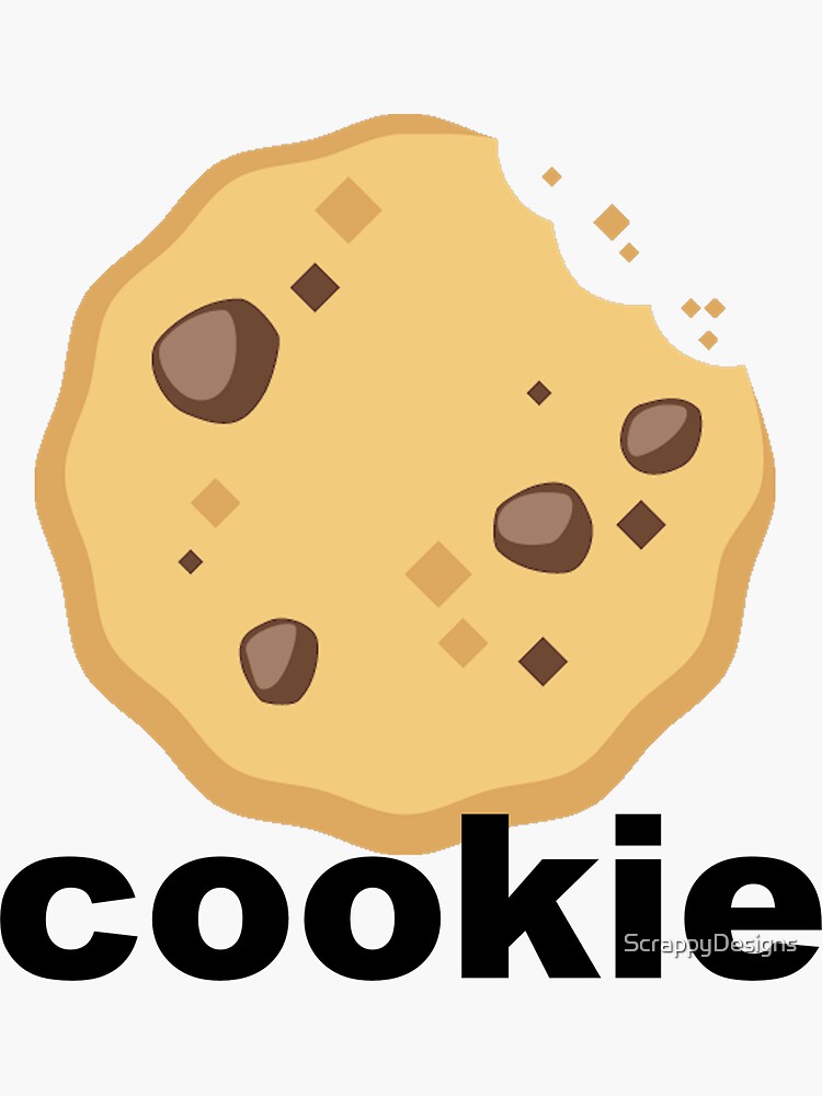 "Cookie emoji with lettering" Sticker for Sale by ScrappyDesigns Redbubble