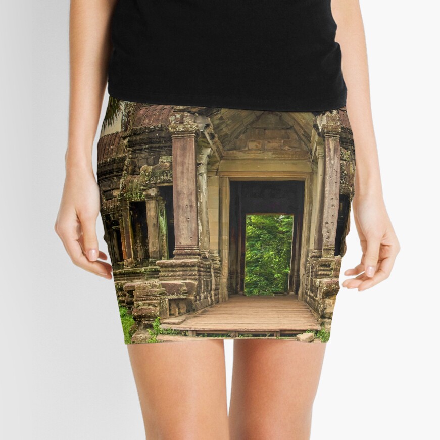 Angkor Wat Temple Entrance Cambodia Mini Skirt for Sale by tpixx