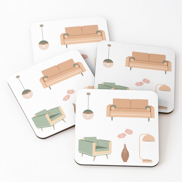 Item preview, Set of Furniture Items Pink and Green designed and sold by A. P..