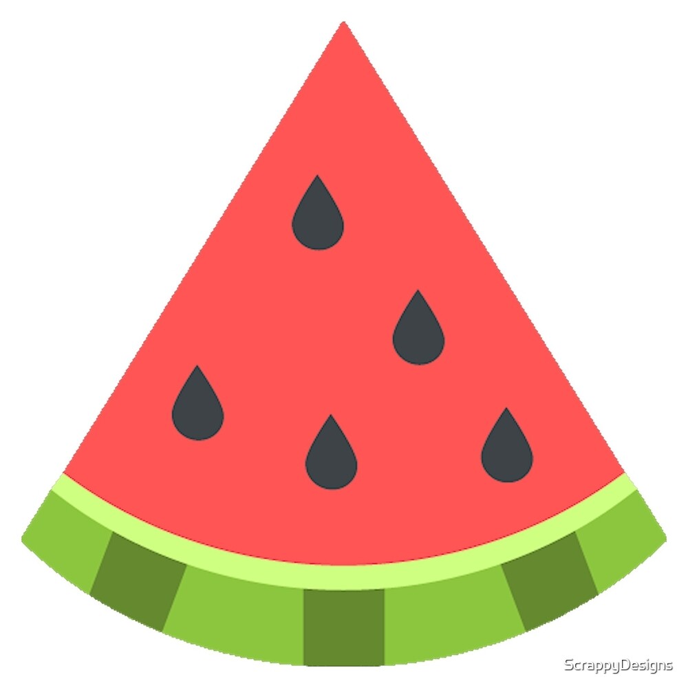 Watermelon Emoji By Scrappydesigns Redbubble