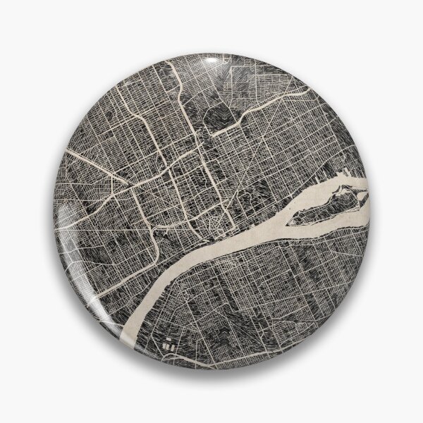 Item preview, DETROIT map Michigan Ink lines designed and sold by InkMaps.