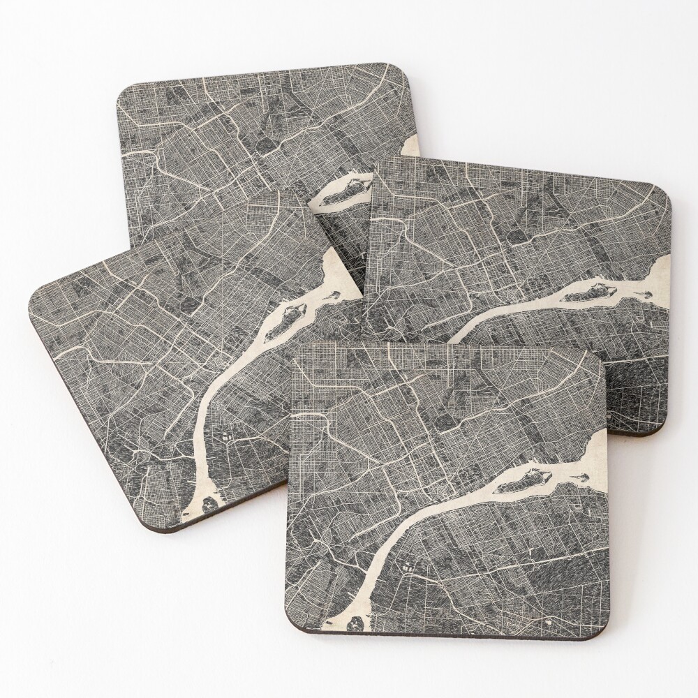Item preview, Coasters (Set of 4) designed and sold by InkMaps.