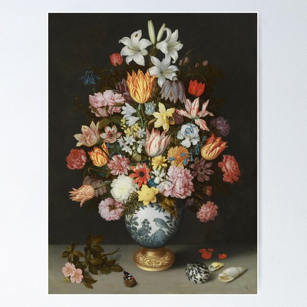 Aperçu de l'œuvre Une nature morte de fleurs dans un vase Wan-li (1609) créée et vendue par billythekidtees.