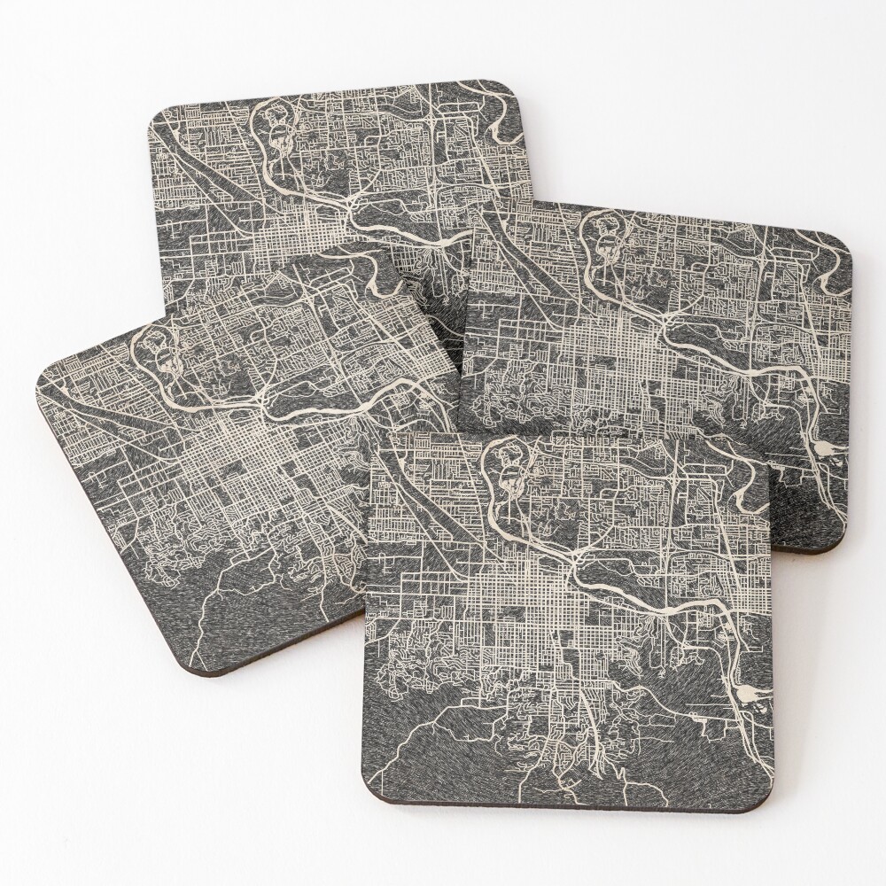 Item preview, Coasters (Set of 4) designed and sold by InkMaps.