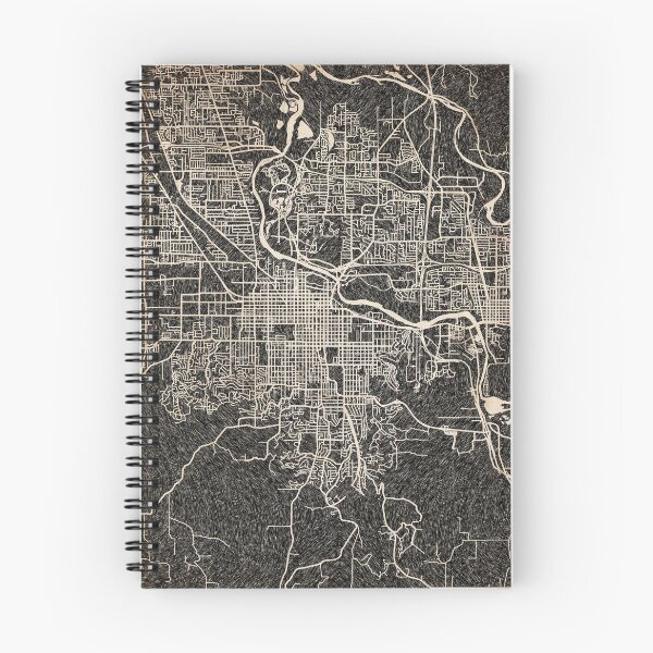 Artikelvorschau, EUGENE Karte Oregon Tintenlinien 2 entworfen und verkauft von InkMaps.