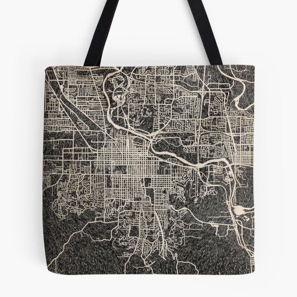 Item preview, EUGENE map Oregon Ink lines 2 designed and sold by InkMaps.