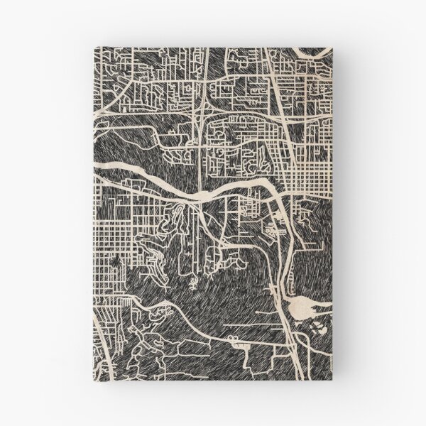 Item preview, EUGENE map Oregon Ink lines 2 designed and sold by InkMaps.