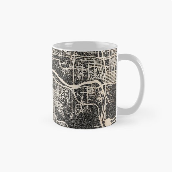 Item preview, EUGENE map Oregon Ink lines 2 designed and sold by InkMaps.