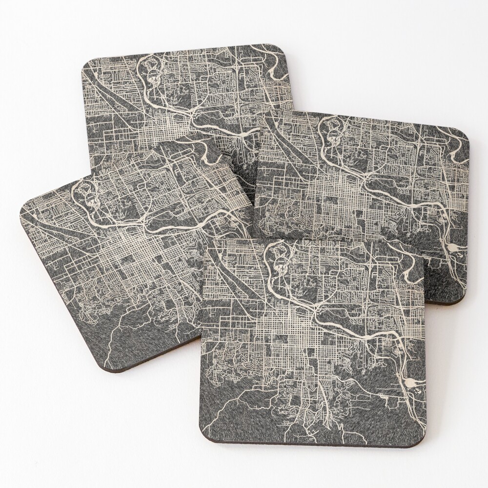 Item preview, Coasters (Set of 4) designed and sold by InkMaps.