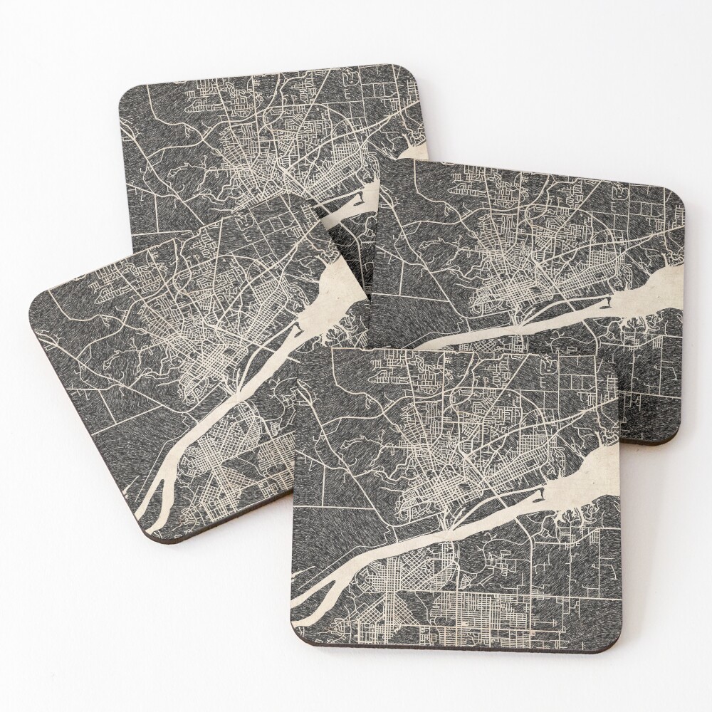 Item preview, Coasters (Set of 4) designed and sold by InkMaps.