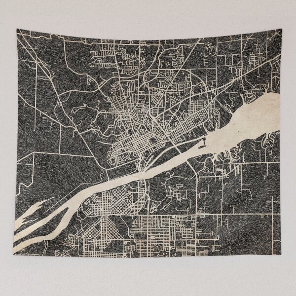 Item preview, FLORENCE map Alabama Ink lines designed and sold by InkMaps.