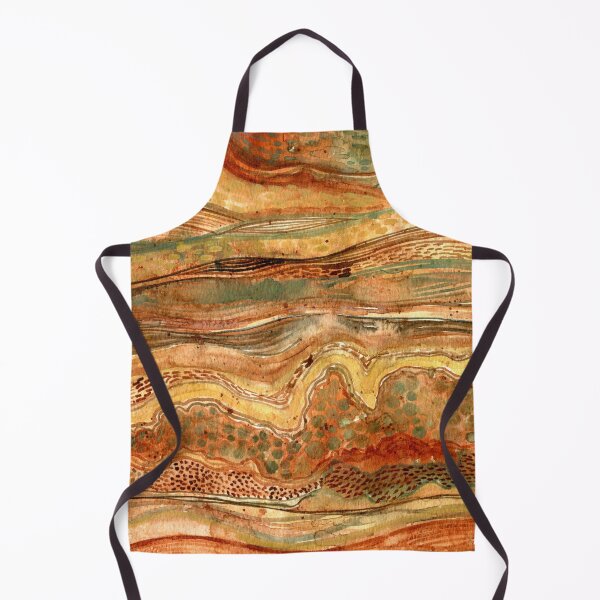 Item preview, Subterranean 2 - Abstract watercolour painting of layered earth and stone on paper  designed and sold by klbailey.