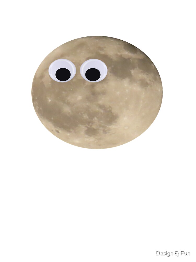 Planet moon with googly eyes / googly eyes, cute and funny